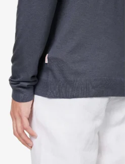 ORLEBAR BROWN Lockhart Knit-pattern Regular-fit Cotton And Modal-blend Jumper -Falkeis Store R04150126 PIRANHAGREY ALT04