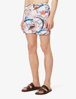 ORLEBAR BROWN Bulldog Floral-print Swim Shorts -Falkeis Store R04150135 WHITESAND ALT02