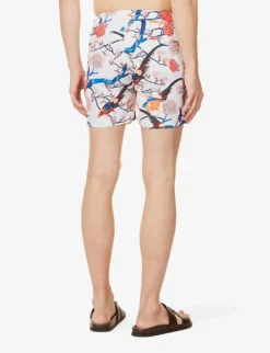 ORLEBAR BROWN Bulldog Floral-print Swim Shorts -Falkeis Store R04150135 WHITESAND ALT03
