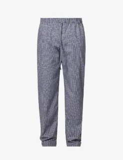 HANRO Plaid-print Elasticated-waist Pyjama Bottoms