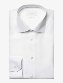 ETON Cutaway-collar Slim-fit Cotton-twill Shirt -Falkeis Store R04151563 WHITE ALT05