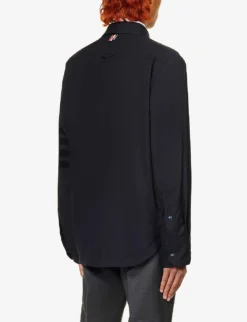 Brand-patch Relaxed-fit Wool Overshirt 9 Brand-patch Relaxed-fit Wool Overshirt -Falkeis Store R04152273 DARKBLUE ALT03