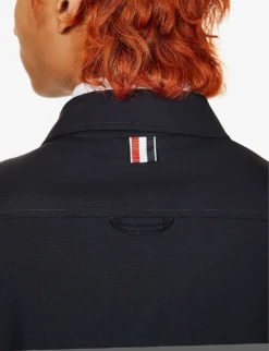 Brand-patch Relaxed-fit Wool Overshirt 11 Brand-patch Relaxed-fit Wool Overshirt -Falkeis Store R04152273 DARKBLUE ALT05