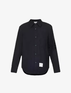 Brand-patch Relaxed-fit Wool Overshirt