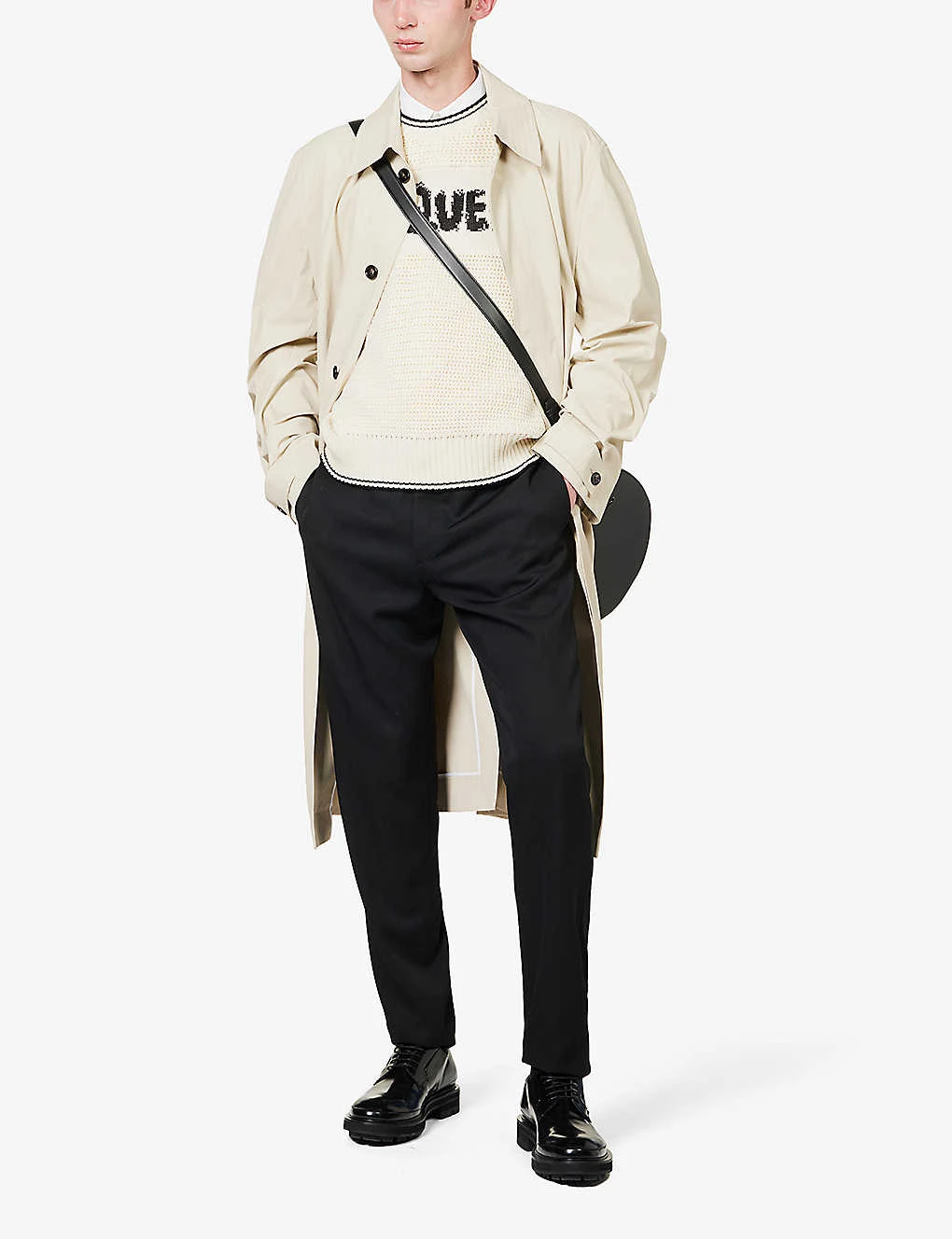 Alexander McQueen Graffiti-intarsia Contrast-trim Cotton-knit Jumper 2 Alexander McQueen Graffiti-intarsia Contrast-trim Cotton-knit Jumper - Image 2