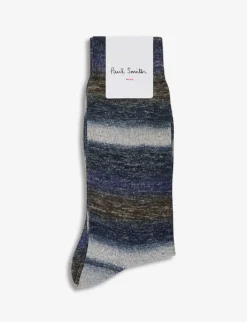 PAUL SMITH Ombre-pattern Cotton-blend Socks