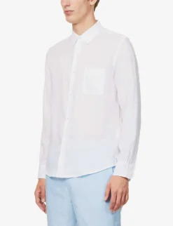 Monaco Regular-fit Linen Shirt -Falkeis Store R04155312 WHITE ALT02