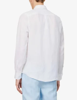 Monaco Regular-fit Linen Shirt -Falkeis Store R04155312 WHITE ALT03