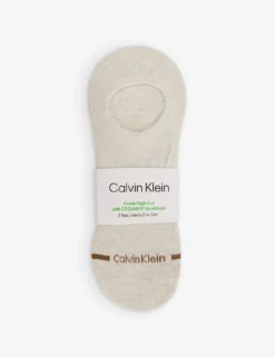 Calvin Klein Logo-print Pack Of Two Stretch Woven-blend Socks