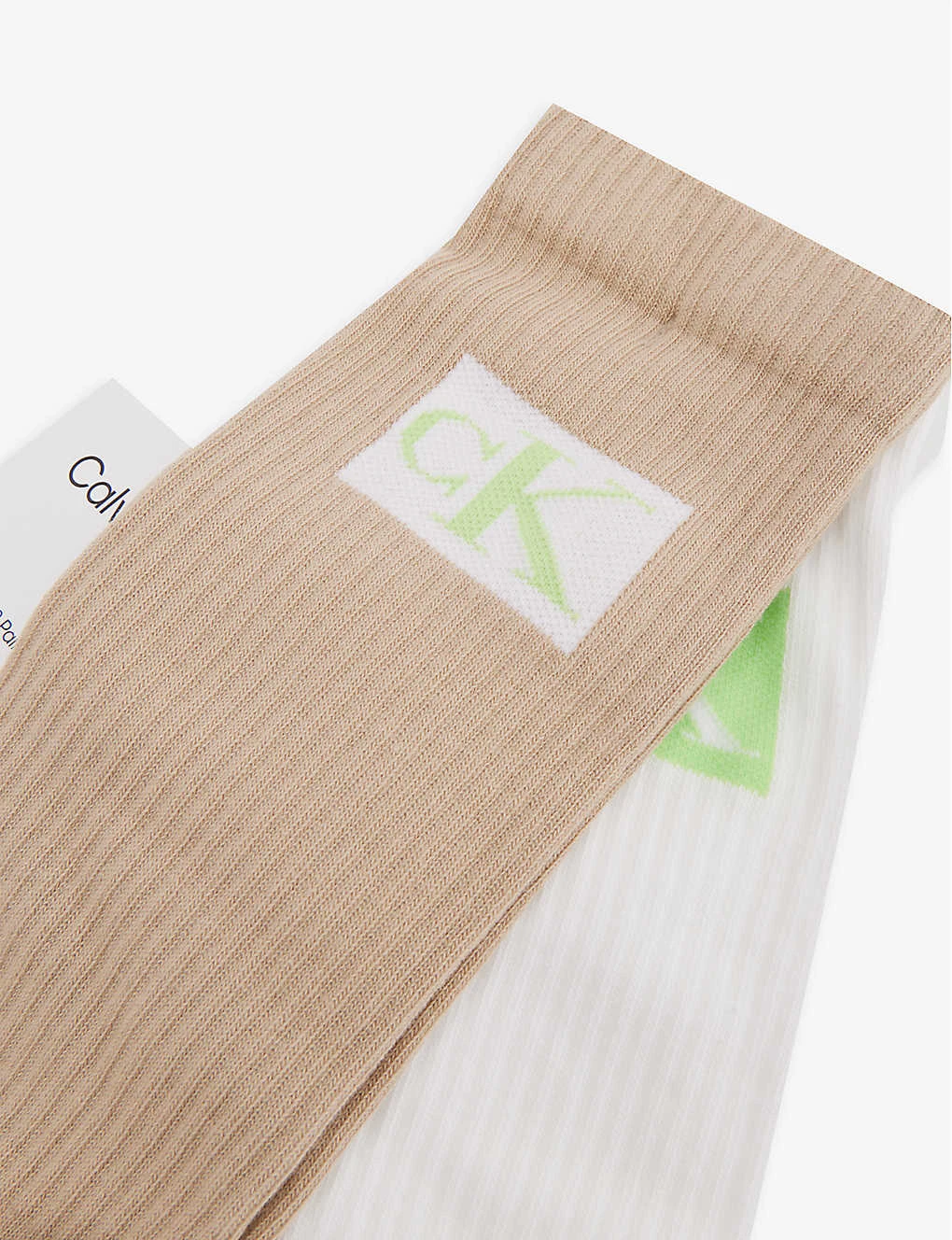 Calvin Klein Logo-print Cuff Pack Of Two Stretch Cotton-blend Socks 2 Calvin Klein Logo-print Cuff Pack Of Two Stretch Cotton-blend Socks - Image 2