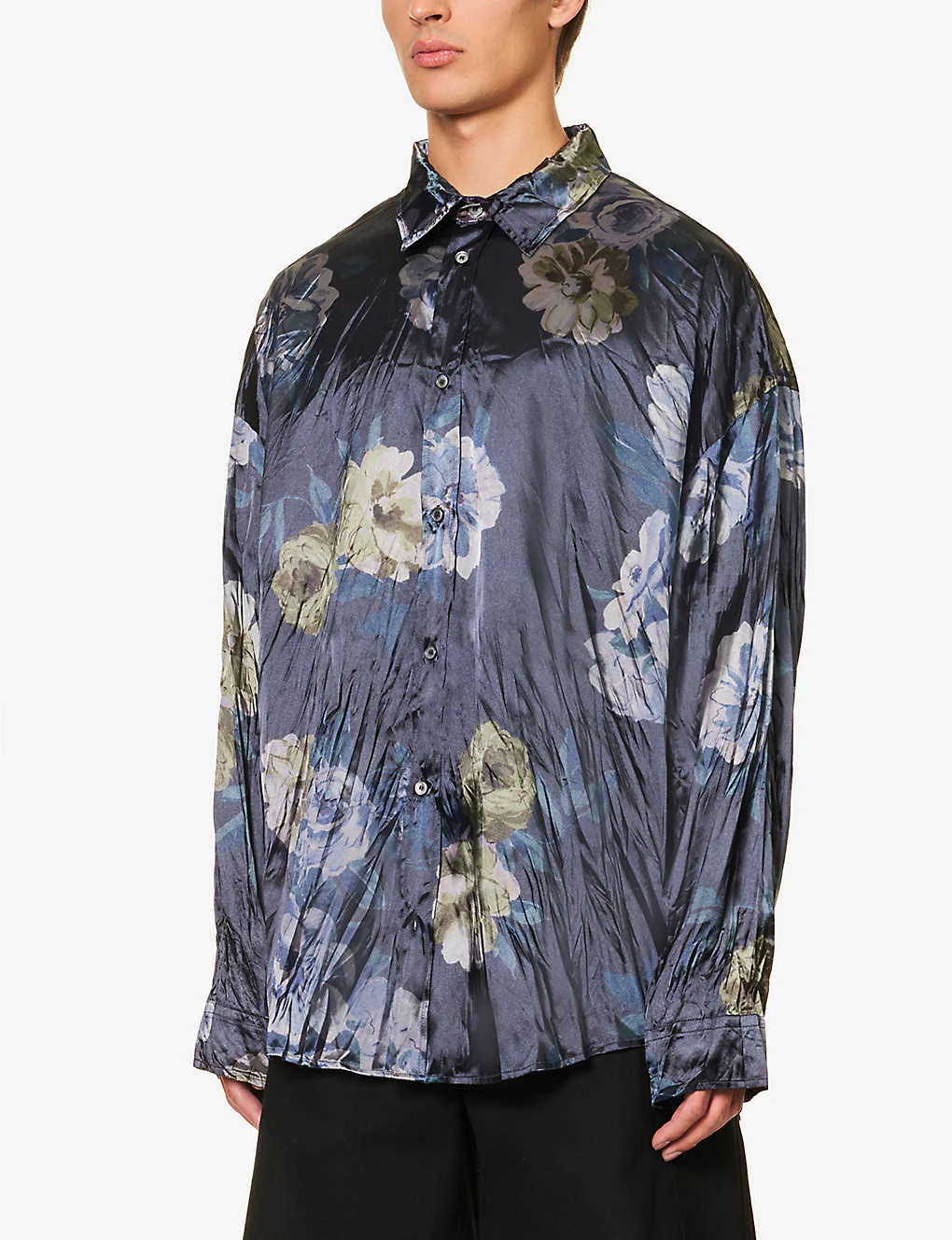 Acne Studios Setar Crinkled Oversized Stretch-satin Shirt 3 Acne Studios Setar Crinkled Oversized Stretch-satin Shirt - Image 3