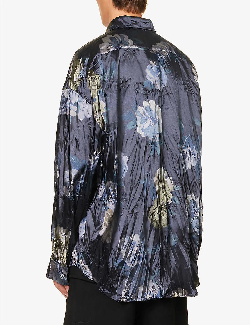 Acne Studios Setar Crinkled Oversized Stretch-satin Shirt 4 Acne Studios Setar Crinkled Oversized Stretch-satin Shirt - Image 4