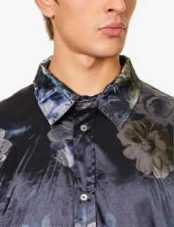 Acne Studios Setar Crinkled Oversized Stretch-satin Shirt 10 Acne Studios Setar Crinkled Oversized Stretch-satin Shirt -Falkeis Store R04157567 NAVY ALT04