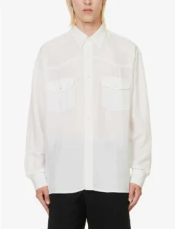Acne Studios Sandrok Western Graphic-print Oversized Woven Shirt 7 Acne Studios Sandrok Western Graphic-print Oversized Woven Shirt -Falkeis Store R04157568 OFFWHITE ALT02