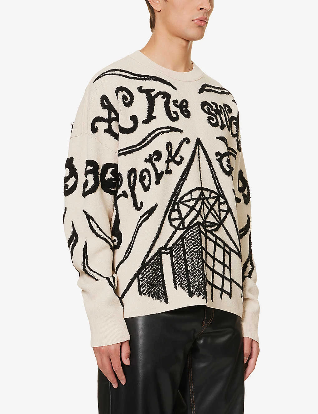 Acne Studios Kuis Antenne Graphic-intarsia Knitted Jumper 3 Acne Studios Kuis Antenne Graphic-intarsia Knitted Jumper - Image 3