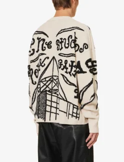 Acne Studios Kuis Antenne Graphic-intarsia Knitted Jumper 8 Acne Studios Kuis Antenne Graphic-intarsia Knitted Jumper -Falkeis Store R04157570 ECRUBLACK ALT03