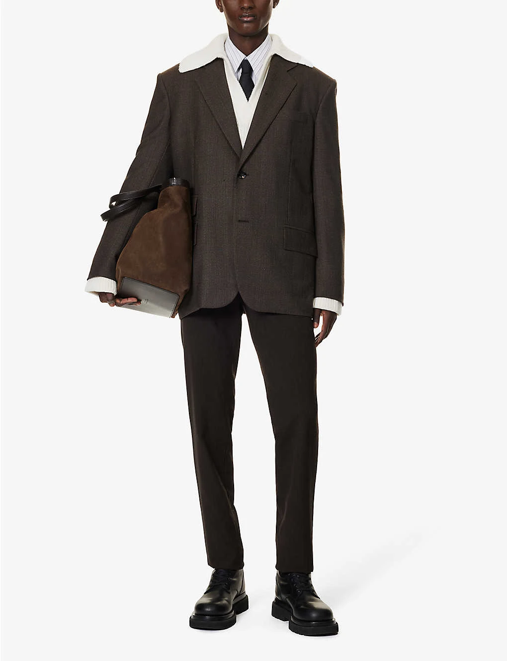 Bottega Veneta Notched-lapel Single-breasted Relaxed-fit Wool Blazer 2 Bottega Veneta Notched-lapel Single-breasted Relaxed-fit Wool Blazer - Image 2