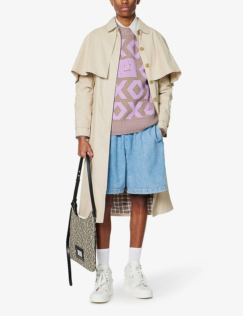 Acne Studios Graphic-knit Relaxed-fit Wool And Cotton-blend Jumper 2 Acne Studios Graphic-knit Relaxed-fit Wool And Cotton-blend Jumper - Image 2