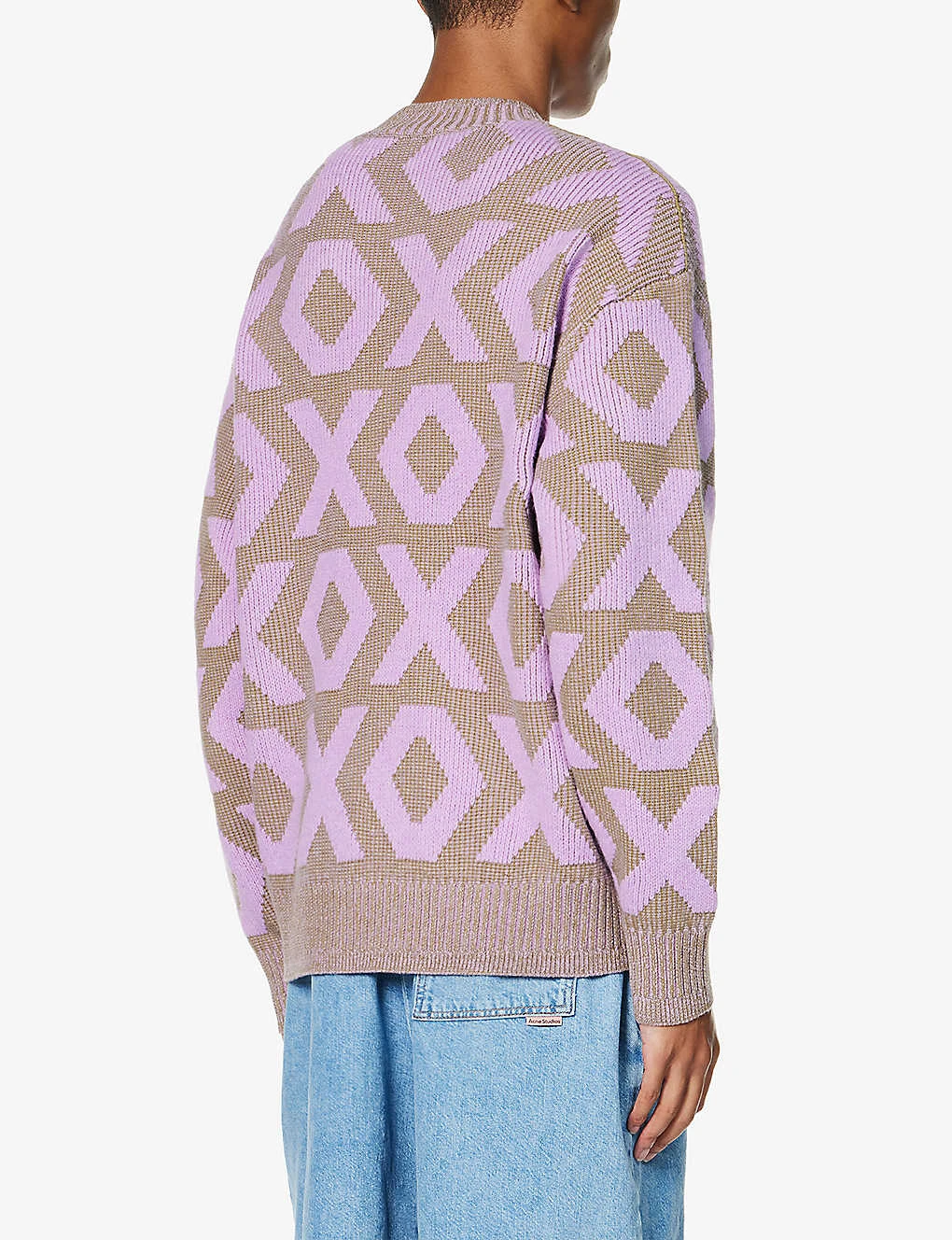 Acne Studios Graphic-knit Relaxed-fit Wool And Cotton-blend Jumper 4 Acne Studios Graphic-knit Relaxed-fit Wool And Cotton-blend Jumper - Image 4