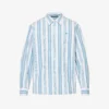 Acne Studios Sarlie Striped Brand-appliqué Relaxed-fit Cotton-poplin Shirt