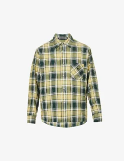 Acne Studios Sandreas Checked Brand-appliqué Relaxed-fit Cotton Shirt
