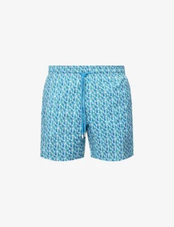 Vilebrequin Micro Lobster-print Recycled-polyester Swim Shorts
