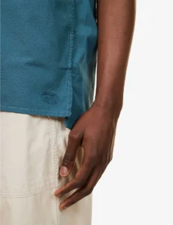 Snow Peak Takibi Ripstop Regular-fit Cotton-blend Shirt -Falkeis Store R04159223 NAVY ALT05