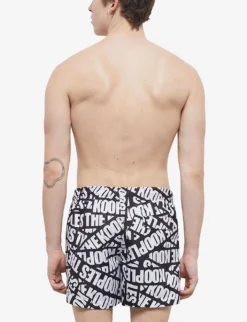 THE KOOPLES Logo-print Woven Swim Shorts -Falkeis Store R04159889 BLA01 ALT03