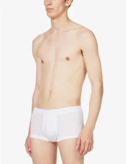Slim-fit Cotton-jersey Trunks -Falkeis Store R04160562 WHITE ALT02