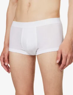 Slim-fit Cotton-jersey Trunks -Falkeis Store R04160562 WHITE ALT04