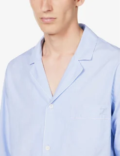 Long-sleeved Relaxed-fit Cotton Pyjama Set -Falkeis Store R04160564 LIGHTBLUE ALT04