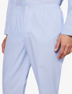 Long-sleeved Relaxed-fit Cotton Pyjama Set -Falkeis Store R04160564 LIGHTBLUE ALT05