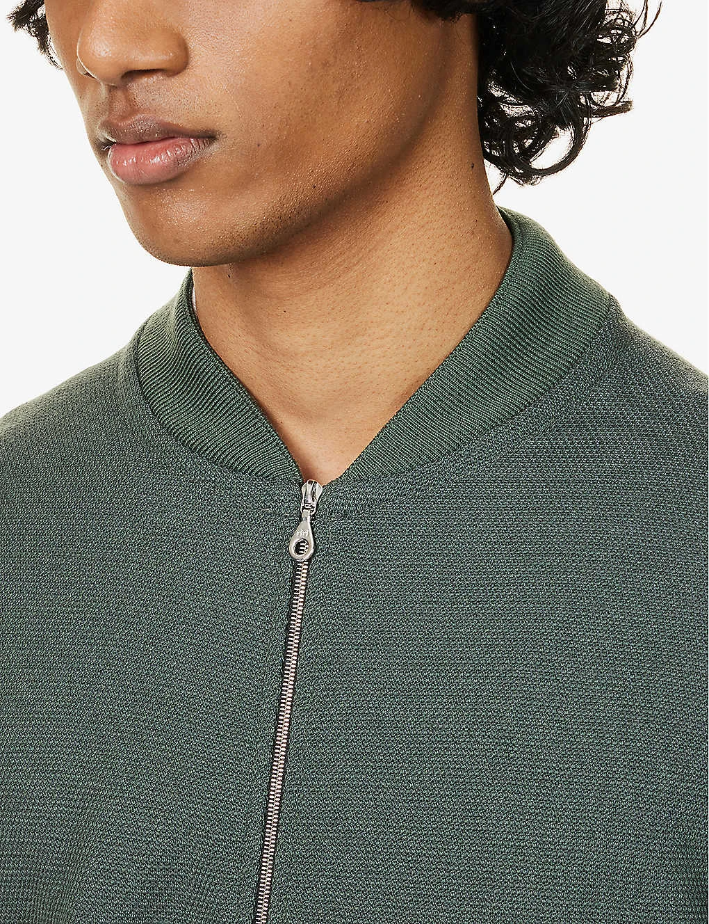 JOHN SMEDLEY Baseball-collar Wool Bomber Jacket 5 JOHN SMEDLEY Baseball-collar Wool Bomber Jacket - Image 5