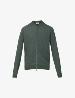 JOHN SMEDLEY Baseball-collar Wool Bomber Jacket