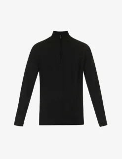JOHN SMEDLEY Blackhall Half-zip Wool-knit Jumper