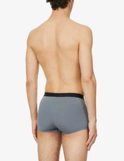 HANRO Elasticated-waist Stretch-woven Boxer Briefs 6 HANRO Elasticated-waist Stretch-woven Boxer Briefs -Falkeis Store R04160662 MERCURY ALT02