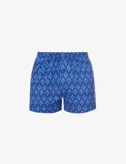 HANRO Tile-print Cotton Boxer Briefs