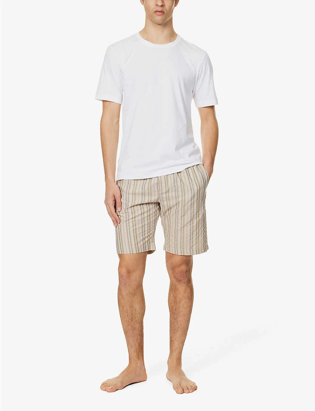 HANRO Striped Cotton Shorts 2 HANRO Striped Cotton Shorts - Image 2