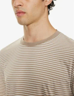 HANRO Striped Cotton-jersey Pyjama Set -Falkeis Store R04160677 GREIGERINGS ALT04