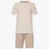 HANRO Striped Cotton-jersey Pyjama Set