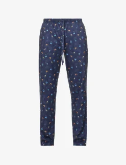 HANRO Motif-printed Mid-rise Cotton-jersey Trousers