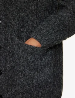 Dries Van Noten Mottled Relaxed-fit Alpaca Wool-blend Cardigan -Falkeis Store R04161203 GREY ALT04