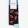 Happy Socks Shrimpy Stretch Cotton-blend Socks