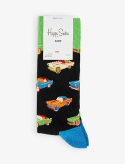 Happy Socks Car Stretch Cotton-blend Socks