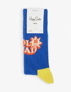 Happy Socks Number One Dad Stretch Cotton-blend Socks