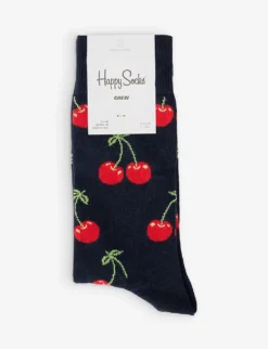 Happy Socks Cherry Stretch Cotton-blend Socks