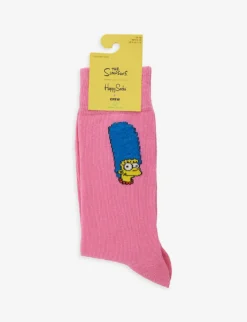 Happy Socks X The Simpsons Marge Stretch Cotton-blend Socks