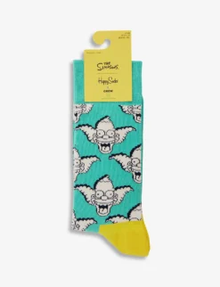 Happy Socks X The Simpsons Krusty Clown Stretch Cotton-blend Socks