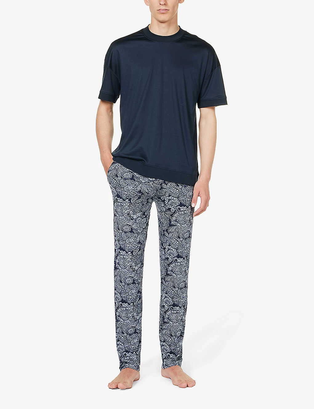 Floral-print Mid-rise Stretch-modal Pyjama Bottoms 2 Floral-print Mid-rise Stretch-modal Pyjama Bottoms - Image 2