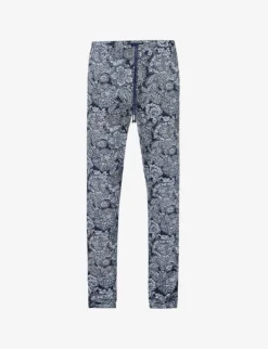 Floral-print Mid-rise Stretch-modal Pyjama Bottoms